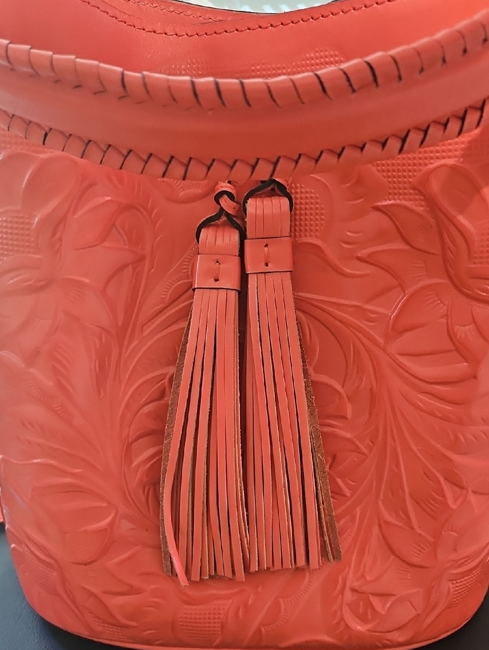 Patricia Nash Orange Bucket Bag